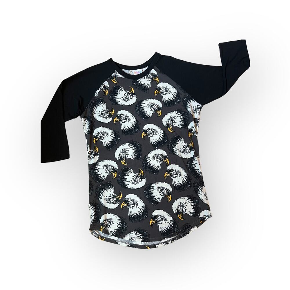 Women’s NWT Eagle Print Raglan Tee